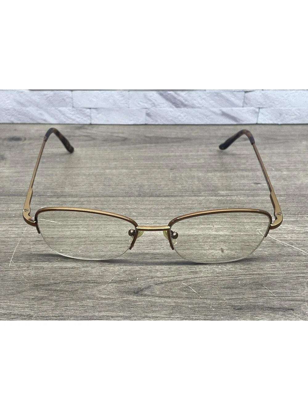 VTG Saki Eyeglasses Mod 409 Brown Japan Spring Temples 52-17-140 *Frames Only